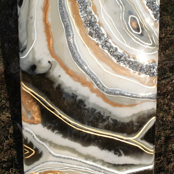 10"x40" Resin Geode Wall Art - Picture 3 of 6